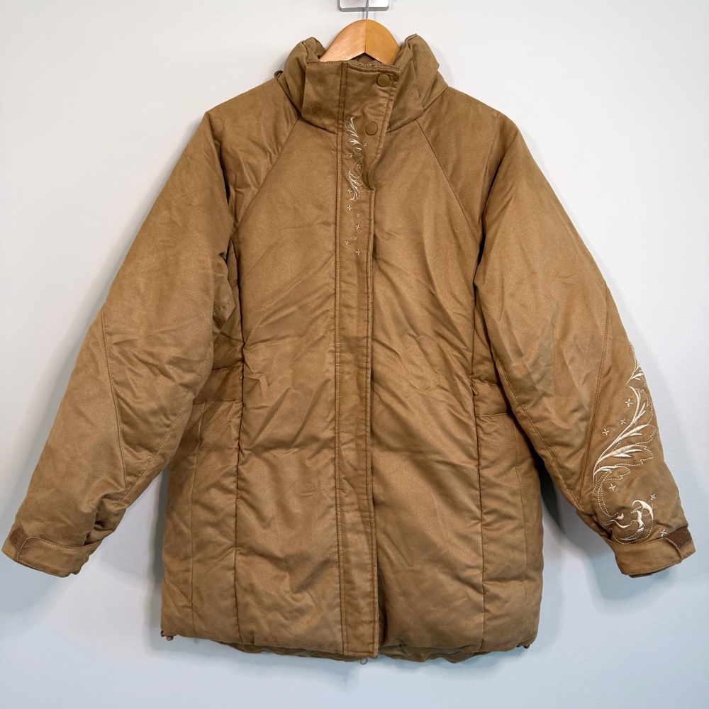 Cabela’s 550 Down Fill Parka Tan Women’s Vintage Coat Size Medium
